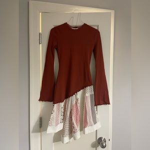 Derek Lam 10 Crosby Rib-Knit Black with Scarf Print
Dress!